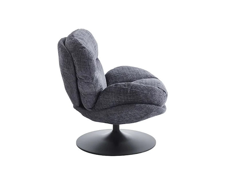 Fauteuil rotatif tissu 1 place bleu SEVRES