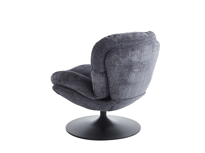 Fauteuil rotatif tissu 1 place bleu SEVRES