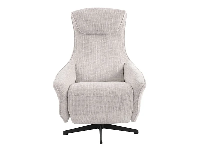 Fauteuil relax électrique rotatif tissu 1 place gris clair MISTRAL
