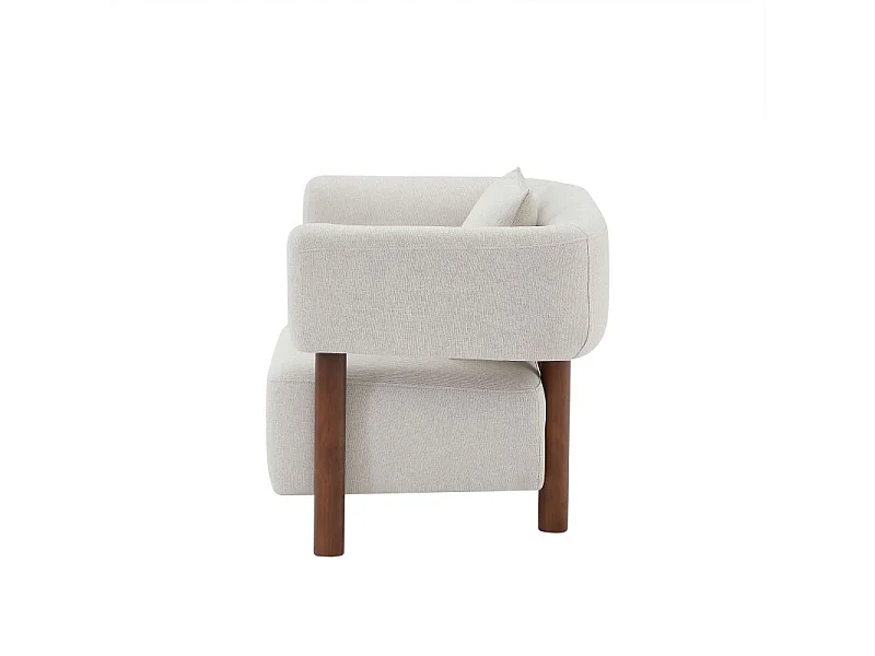 Fauteuil tissu 1 place beige RIVAGE