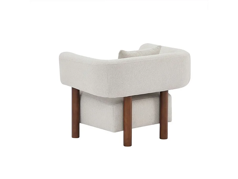 Fauteuil tissu 1 place beige RIVAGE