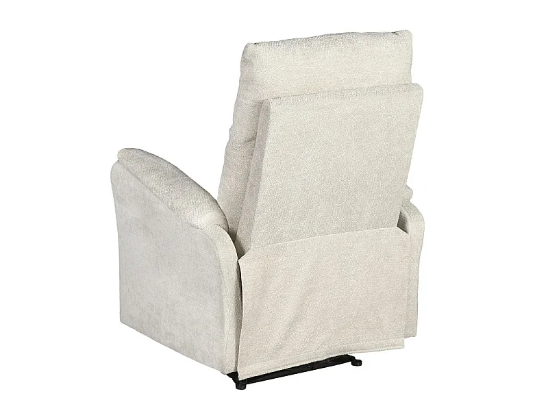 Fauteuil relax électrique tissu 1 place beige LUMIO