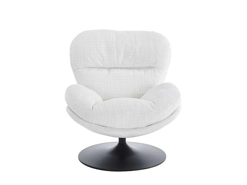 Fauteuil rotatif tissu 1 place beige SEVRES