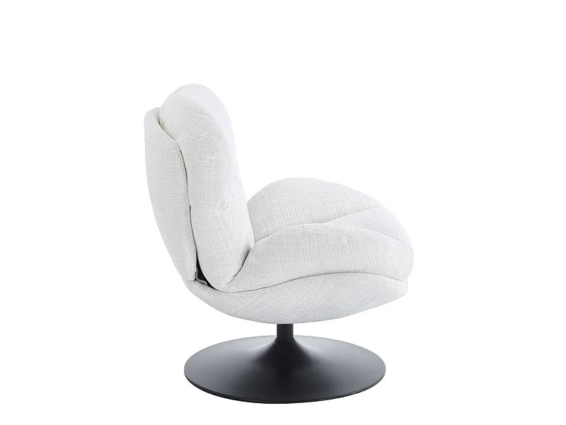 Fauteuil rotatif tissu 1 place beige SEVRES