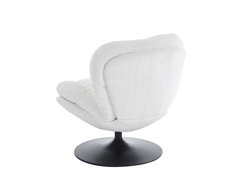 Fauteuil rotatif tissu 1 place beige SEVRES