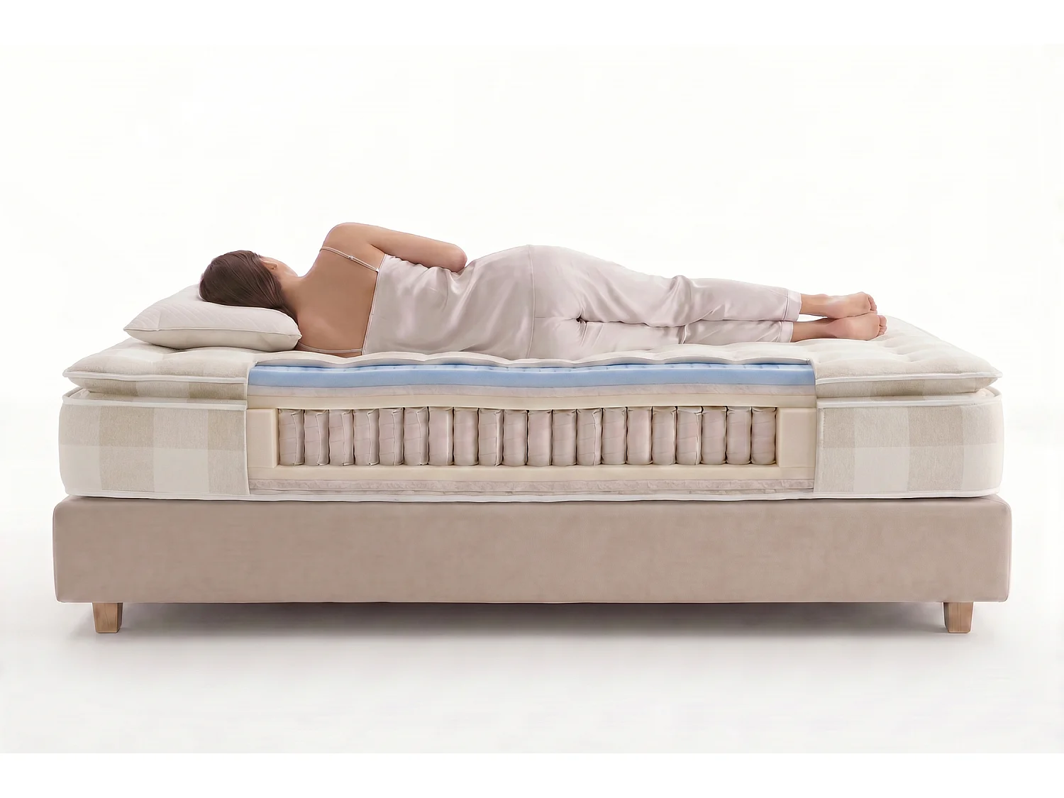 Materasso a molle insacchettate Grand Spring Hotel, 30cm, 150x200cm - Moonia