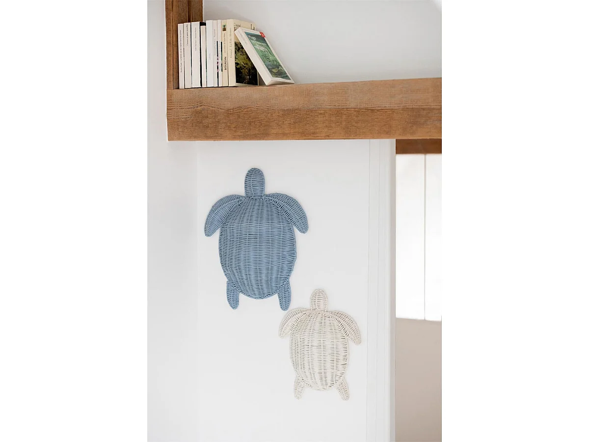 Déco Murale Tortue "Porfirio" 40cm Bleu Clair