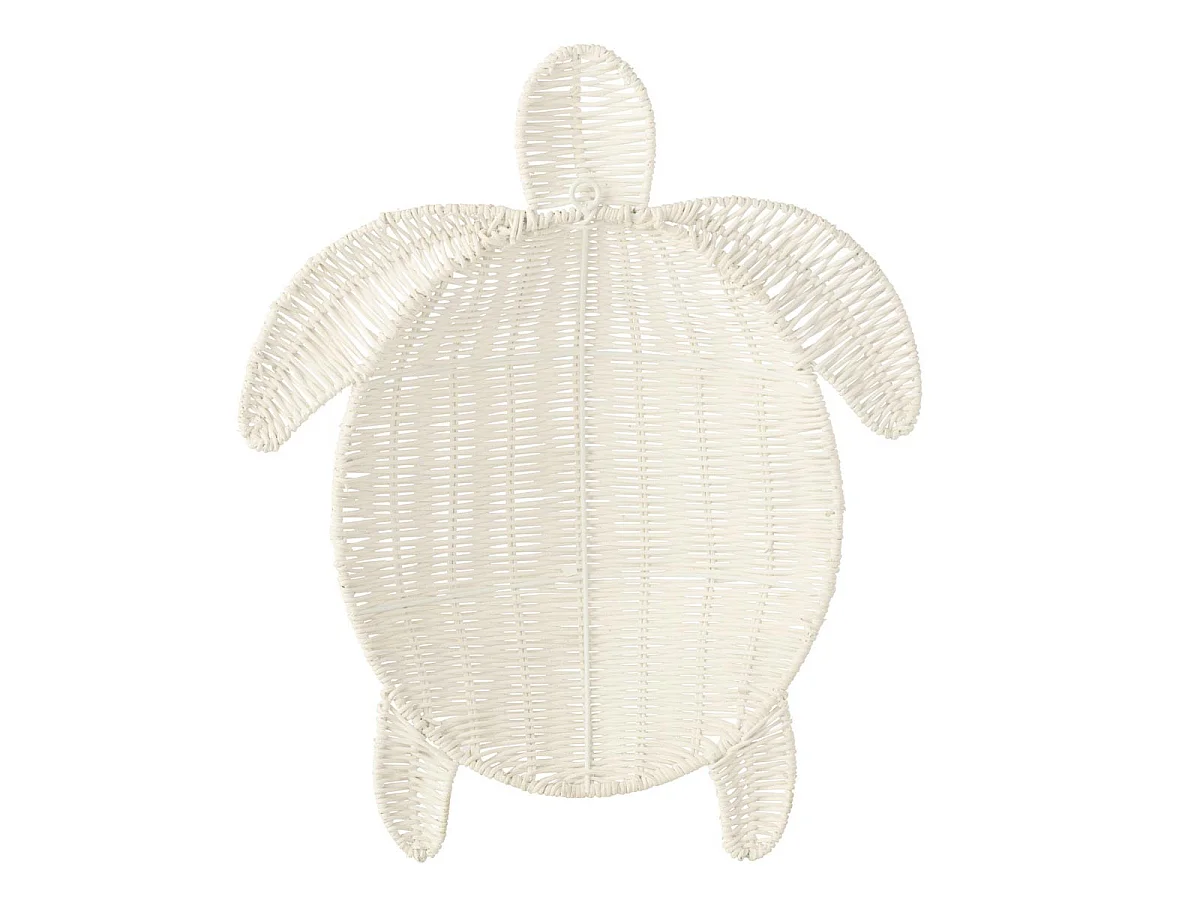 Déco Murale Tortue "Porfirio" 40cm Blanc Cassé