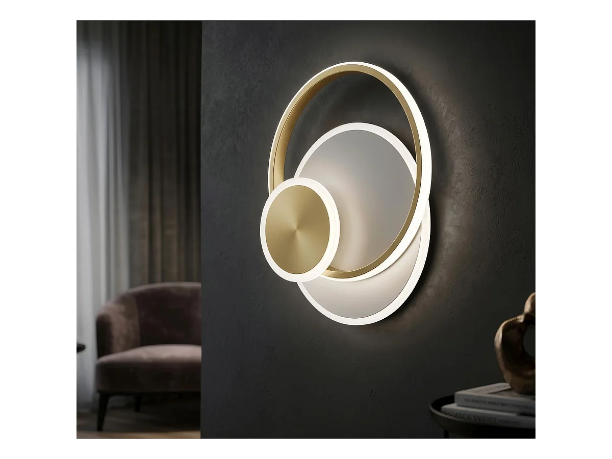 Applique Murale LED "Dish" 34cm Or