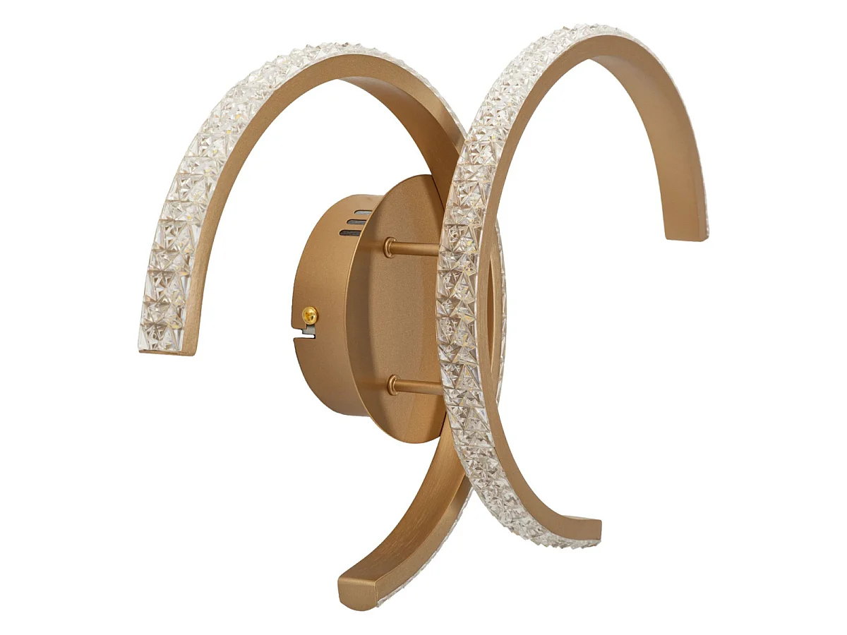 Applique Murale LED "Double C" 41cm Or
