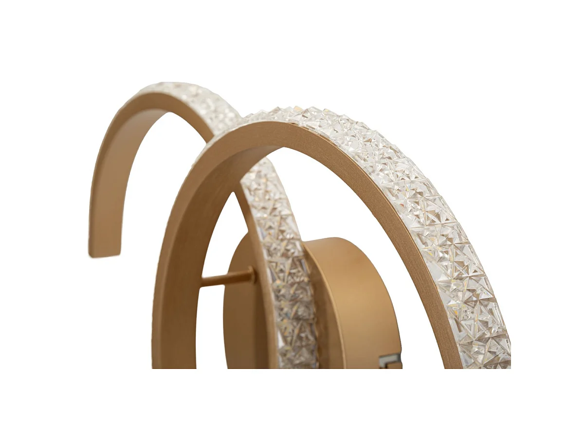 Applique Murale LED "Double C" 41cm Or
