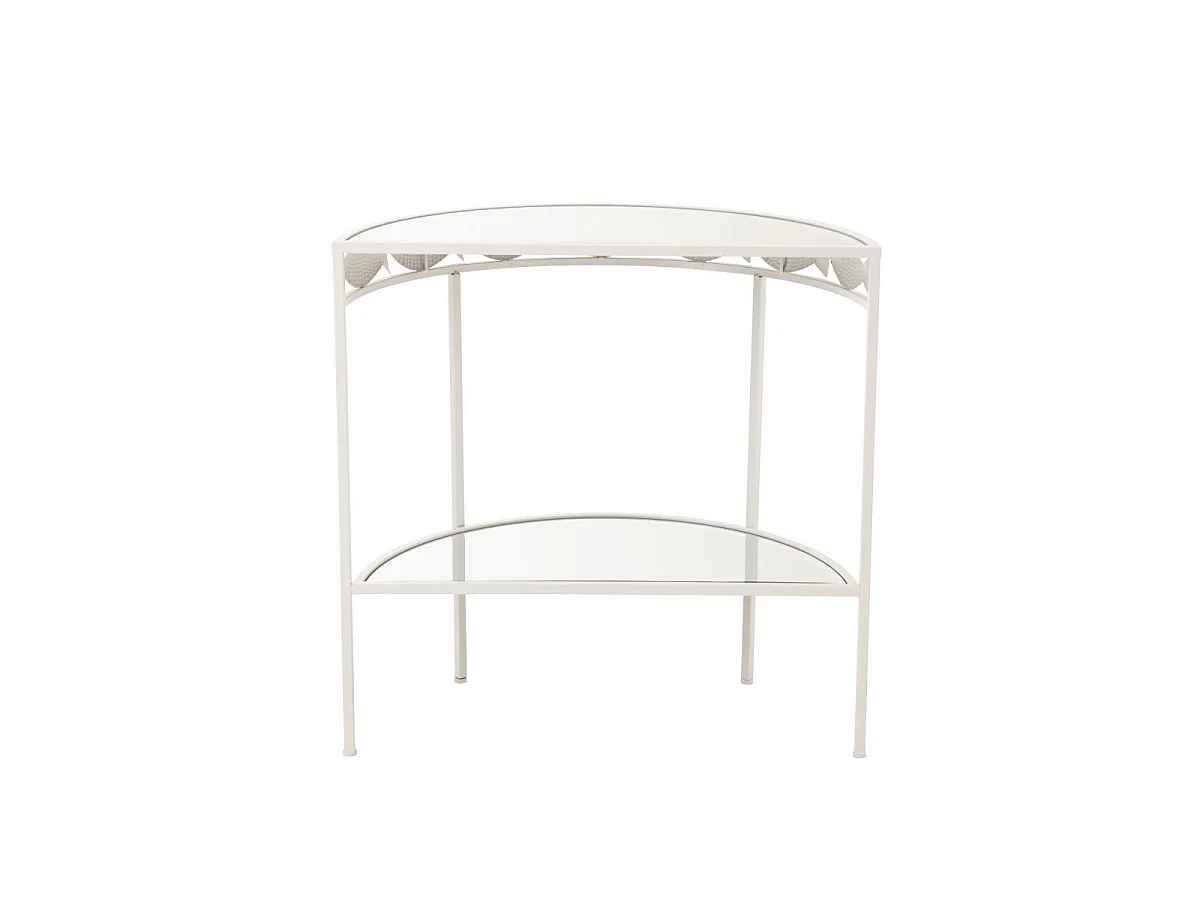 Console en Métal "Poisson" 80cm Blanc