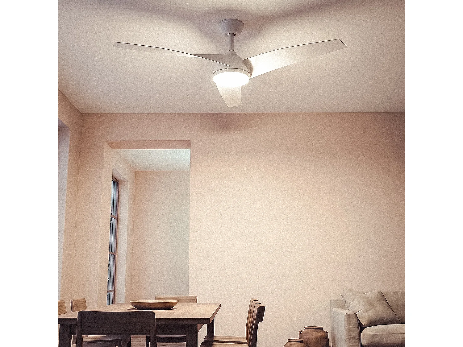 Ventilador de Techo con luz silencioso DC Eubea