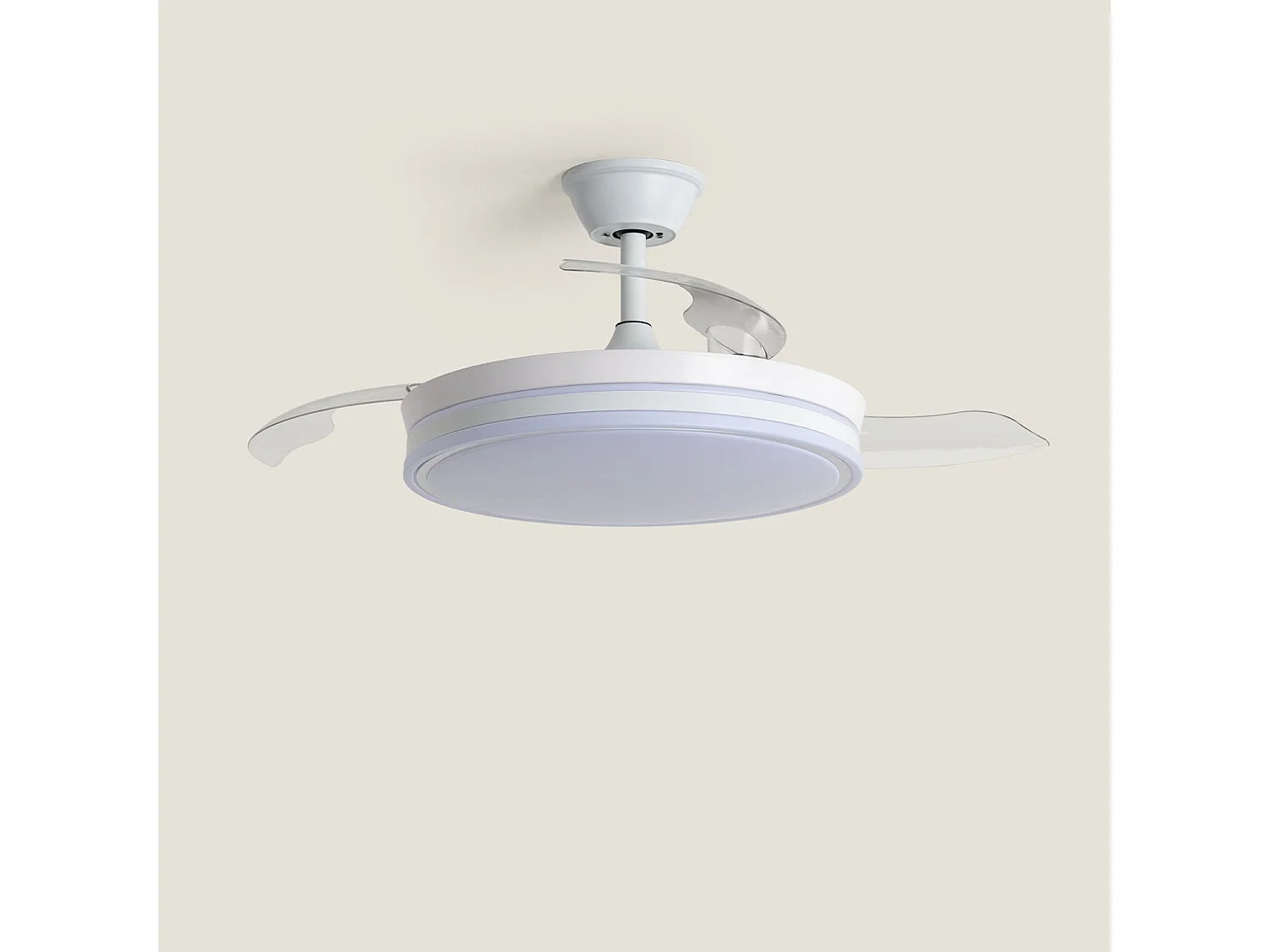 Ventilador de Techo con luz Silencioso DC aspas retráctiles Dalori Evo