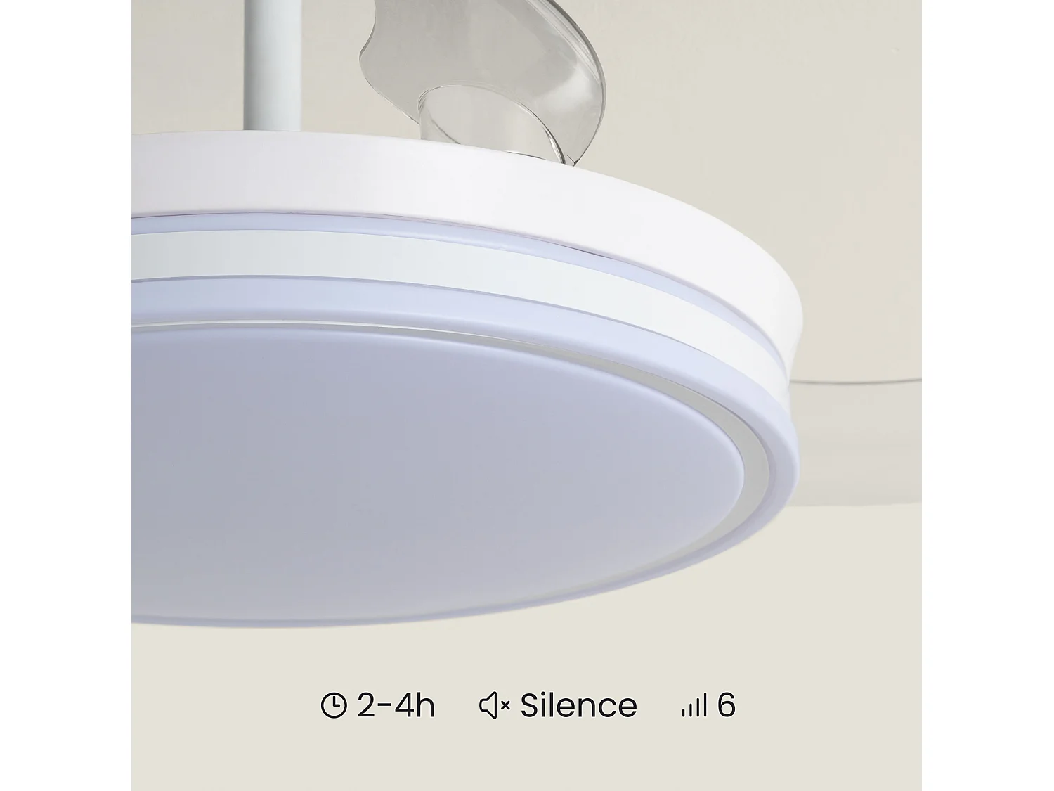 Ventilador de Techo con luz Silencioso DC aspas retráctiles Dalori Evo