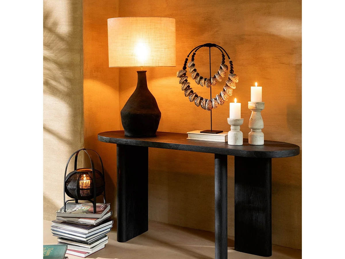 Décoration sur Pied "Coquillages" 60cm Noir