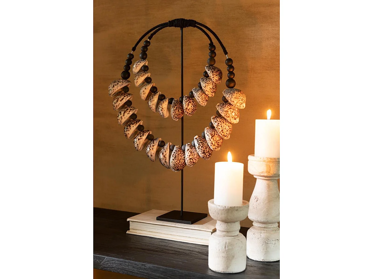 Décoration sur Pied "Coquillages" 60cm Noir