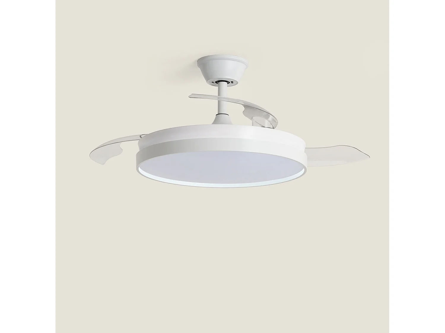 Ventilador de Techo con luz Silencioso DC aspas retráctiles Kaios