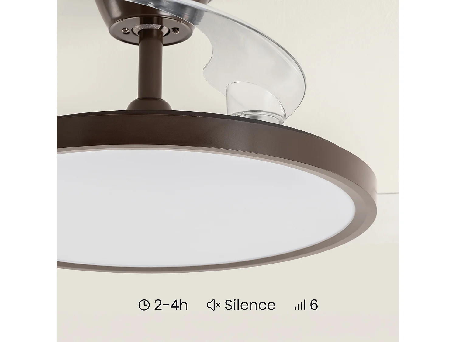 Ventilador de Techo con luz Silencioso DC aspas retráctiles Kleon