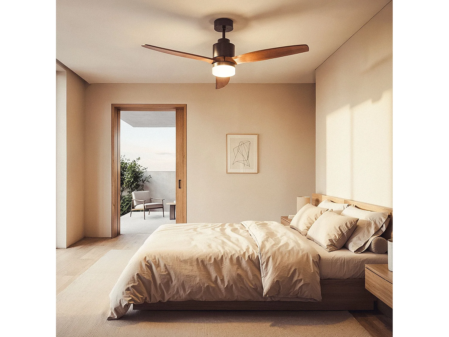 Ventilador de Techo con luz Silencioso DC Forest EVO
