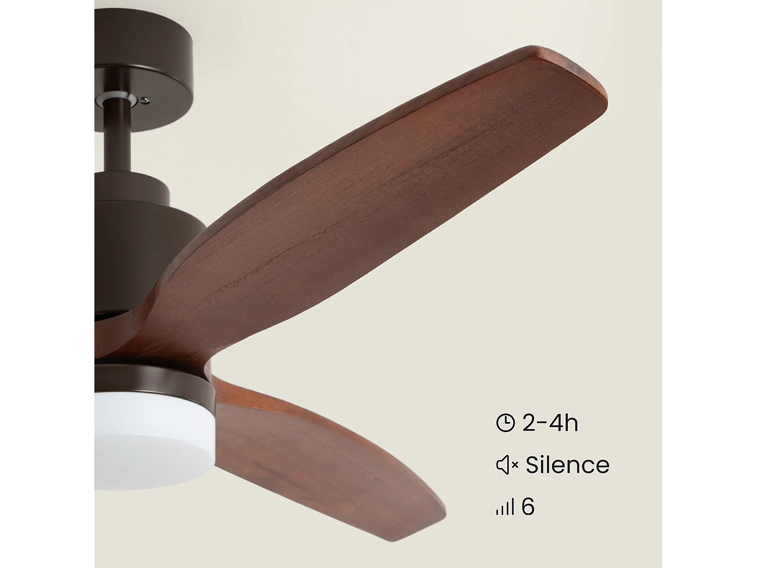 Ventilador de Techo con luz Silencioso DC Forest EVO
