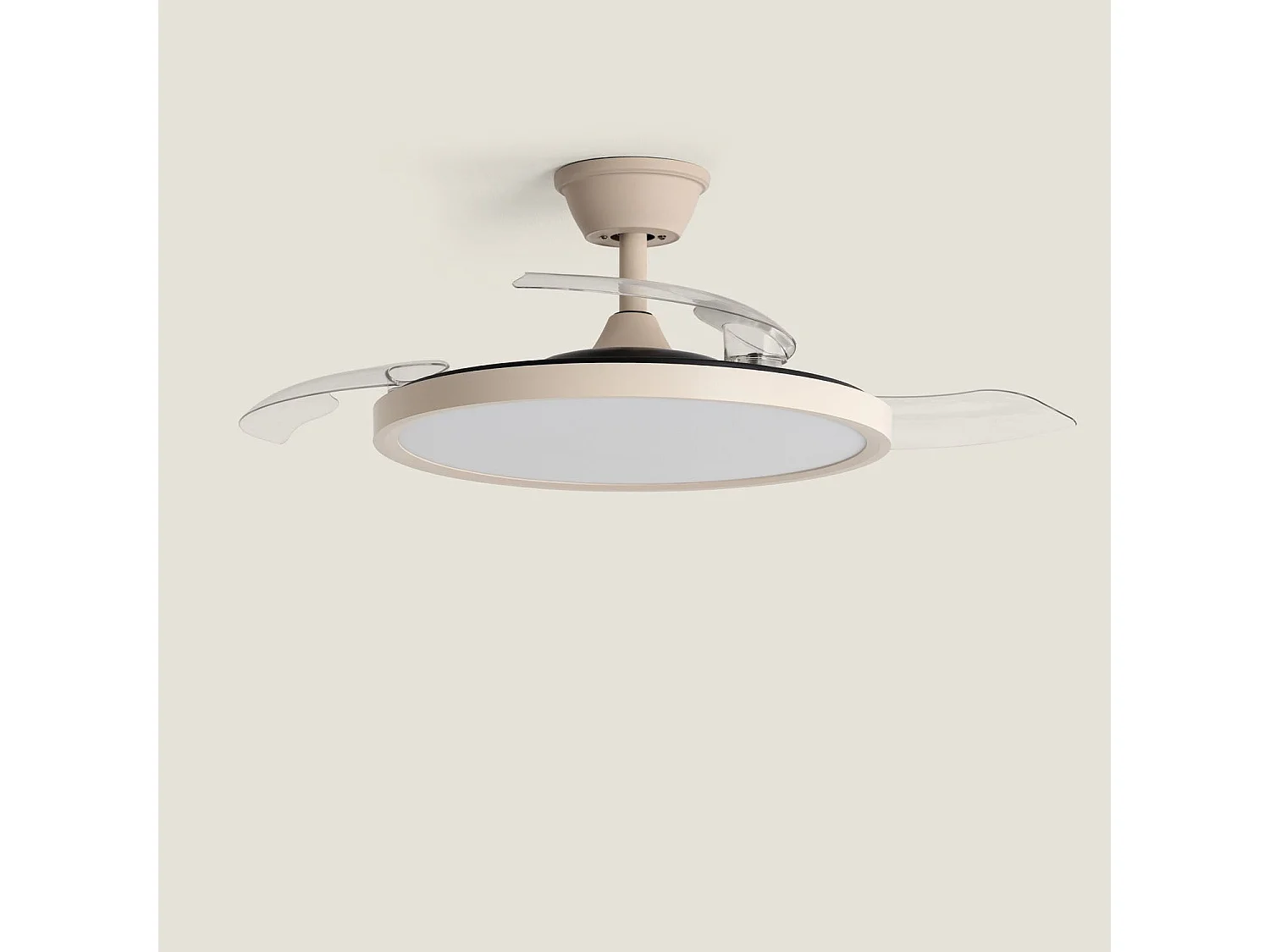 Ventilador de Techo con luz Silencioso DC aspas retráctiles Kleon