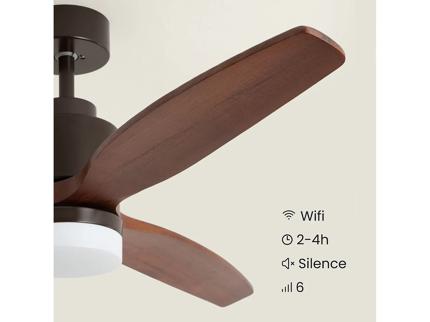 Ventilador de Techo con luz Silencioso DC Forest EVO