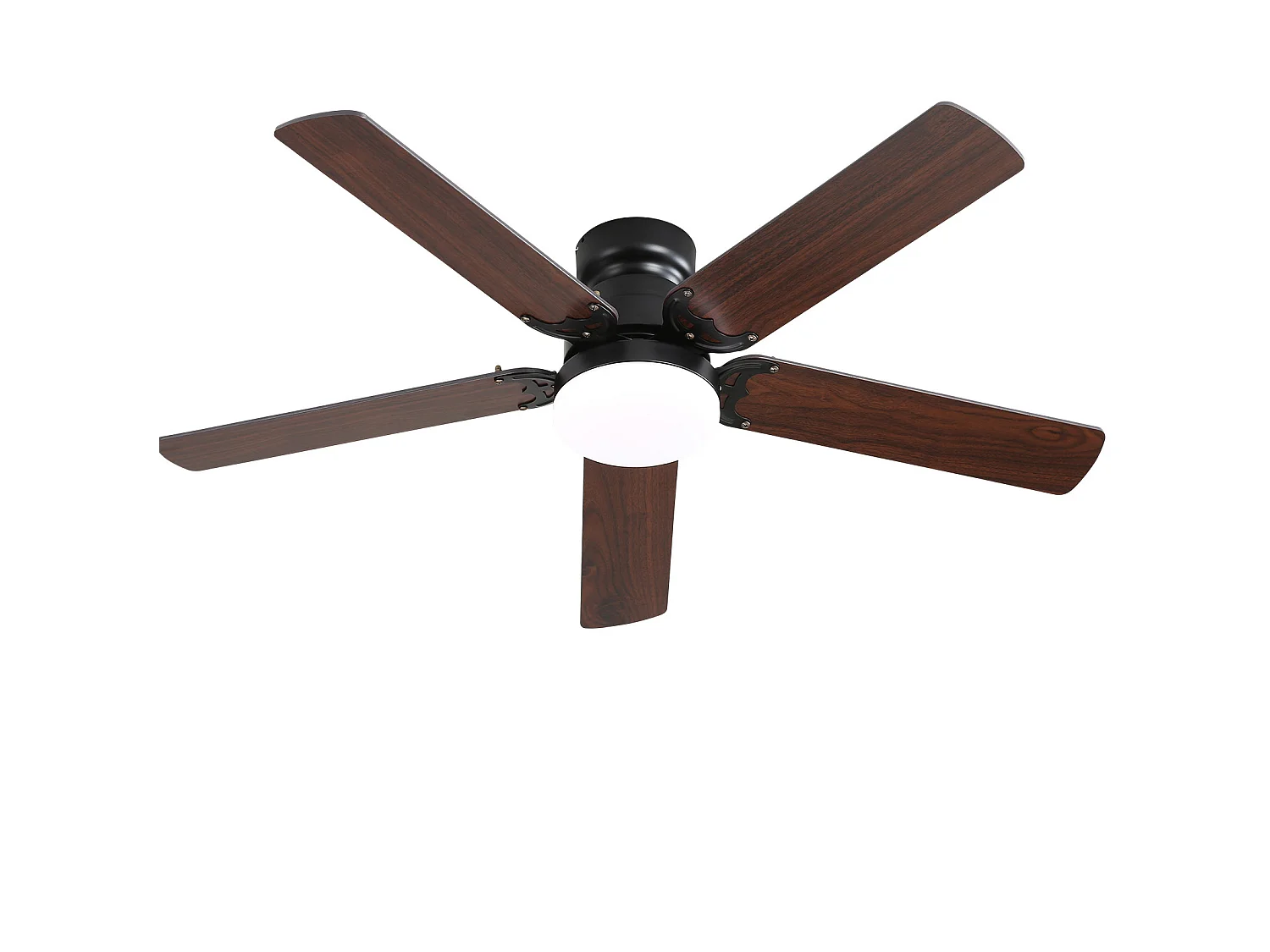 Ventilateur de plafond 107 cm – Moteur DC silencieux, LED 18W 3 couleurs, réversible été/hiver, télécommande – Noir mat