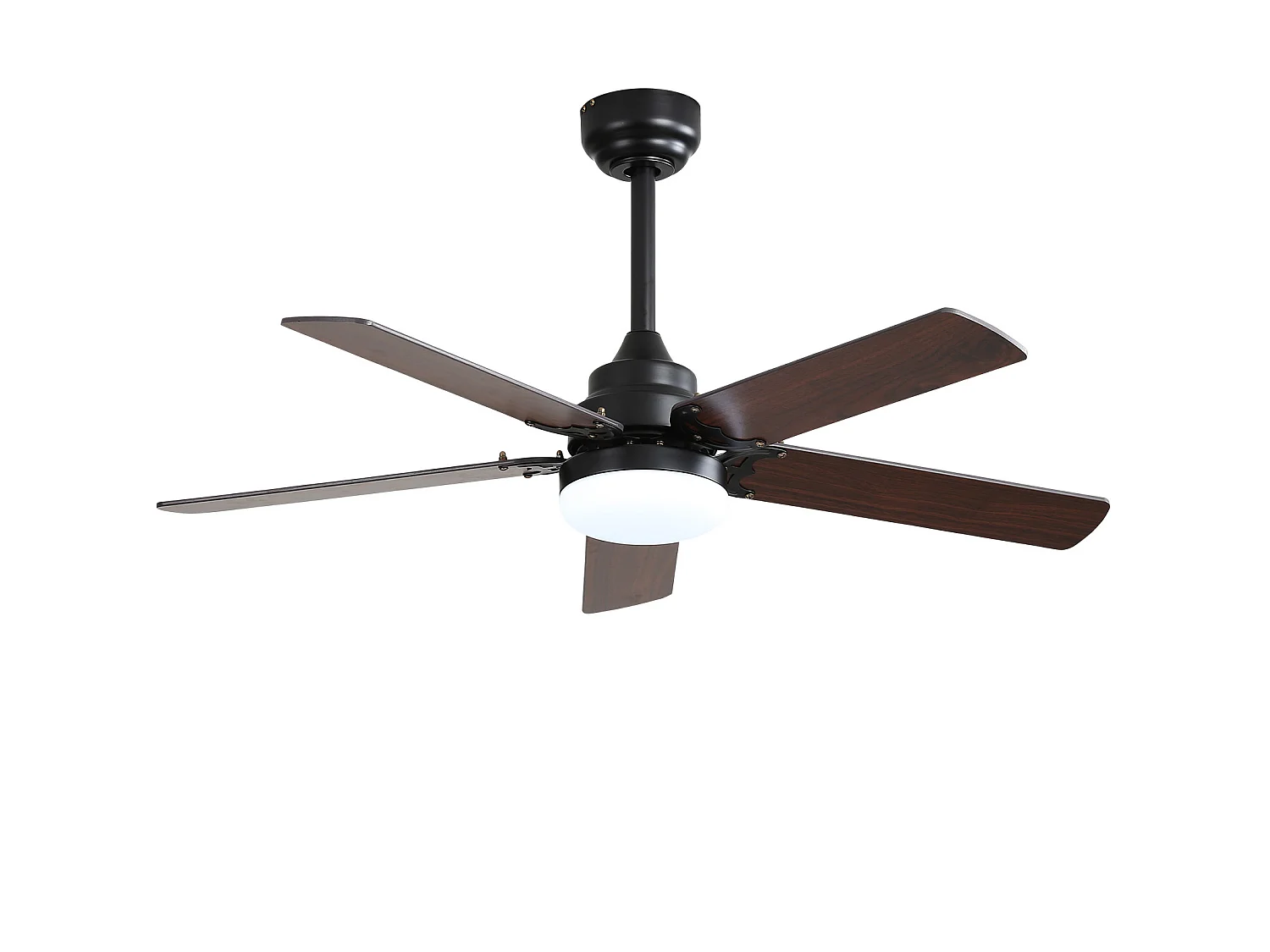 Ventilateur de plafond 107 cm – Moteur DC silencieux, LED 18W 3 couleurs, réversible été/hiver, télécommande – Noir mat