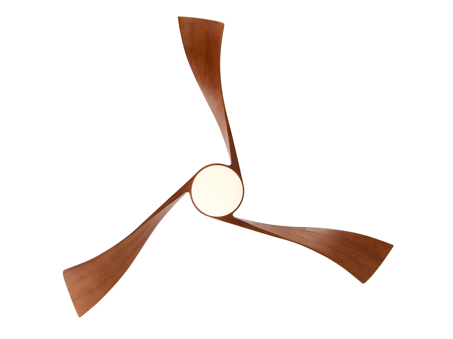 Ventilateur de plafond 132 cm avec télécommande 6 vitesses et moteur DC Métal et bois noir