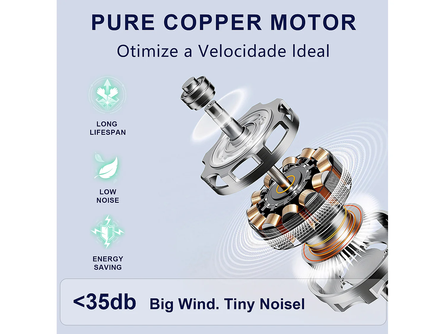 Ventilateur de plafond 91.4 cm avec LED, 3 teintes, moteur DC réversible Bois massif noir et noyer foncé
