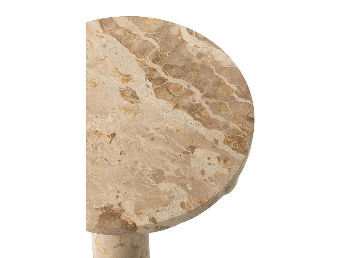 Table d'Appoint en Marbre "Chance" 40cm Beige
