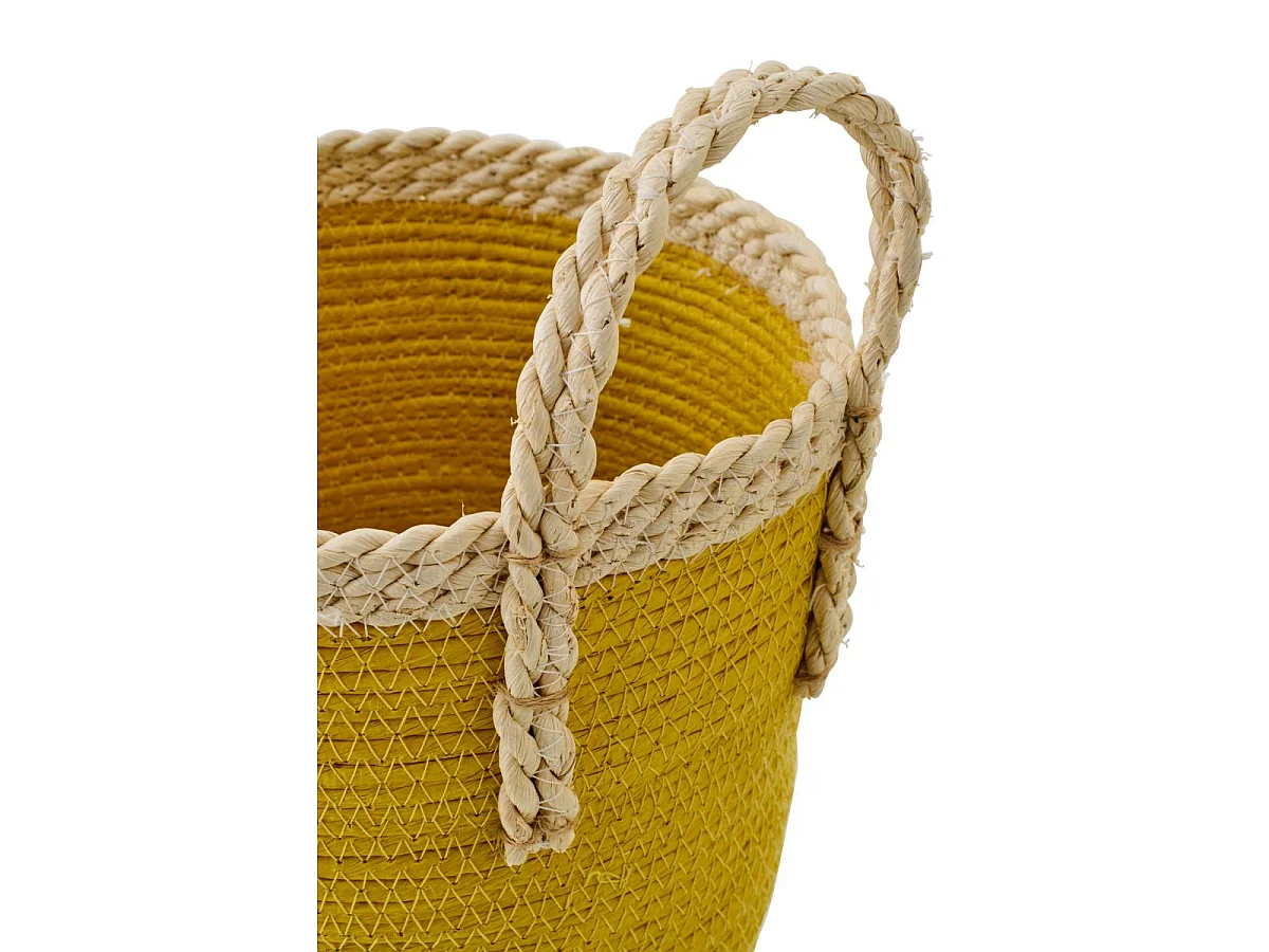 Lot de 3 Paniers de Rangement "Issac" 29cm Moutarde