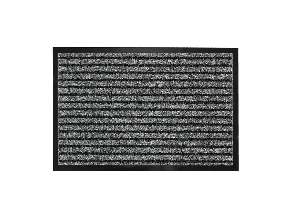 Tapis d'Entrée Anti-Poussière "Toscan" 40x60cm Noir & Gris