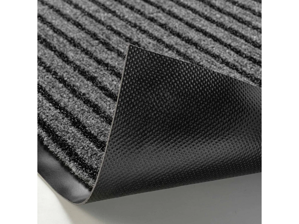 Tapis d'Entrée Anti-Poussière "Toscan" 40x60cm Noir & Gris