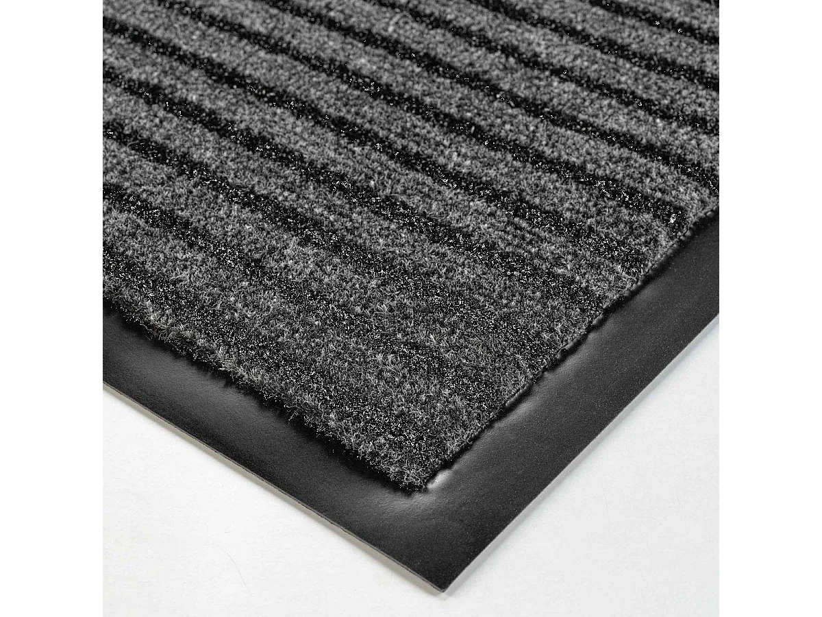 Tapis d'Entrée Anti-Poussière "Toscan" 40x60cm Noir & Gris