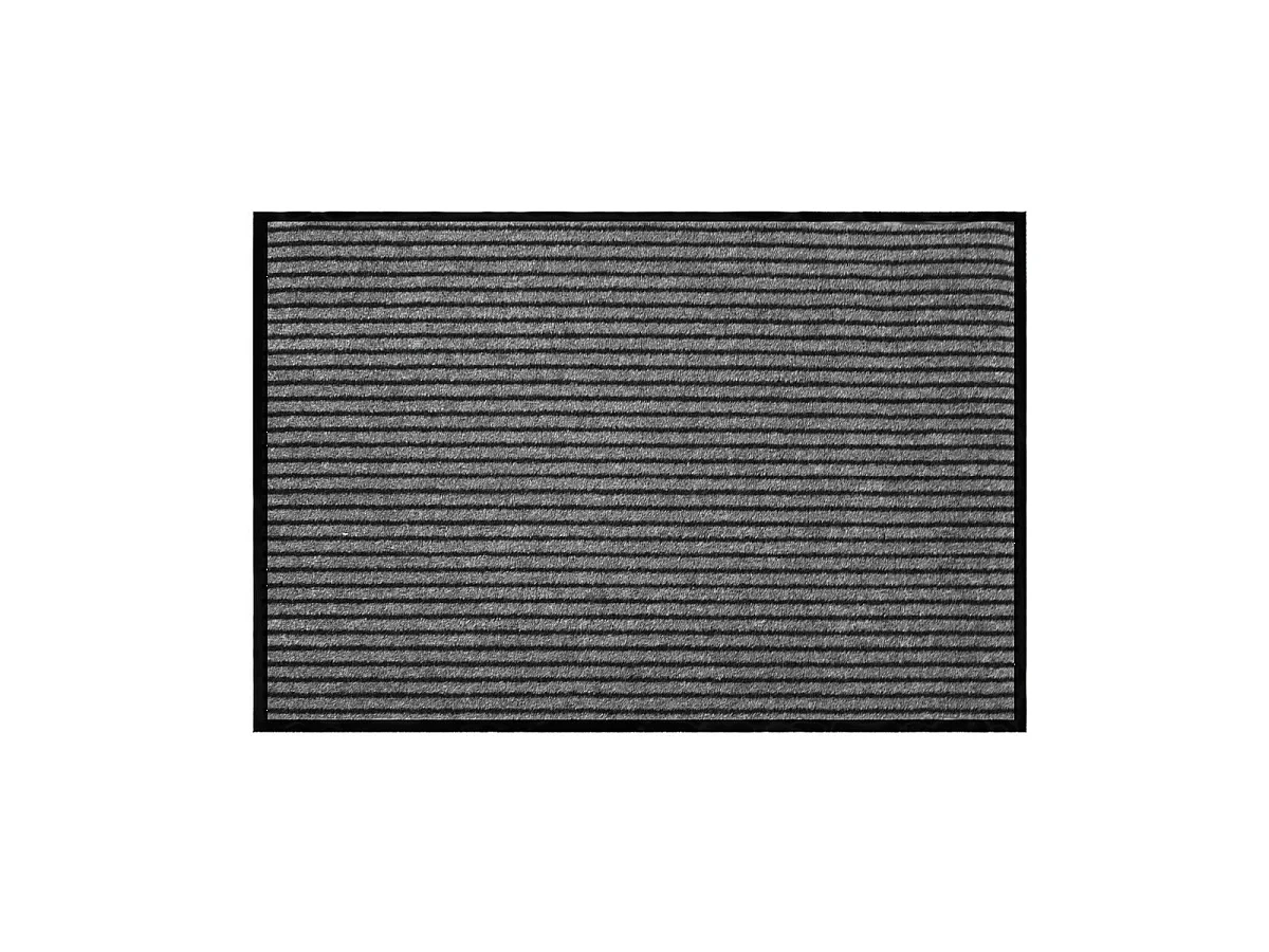 Tapis d'Entrée Anti-Poussière "Toscan" 80x120cm Noir & Gris