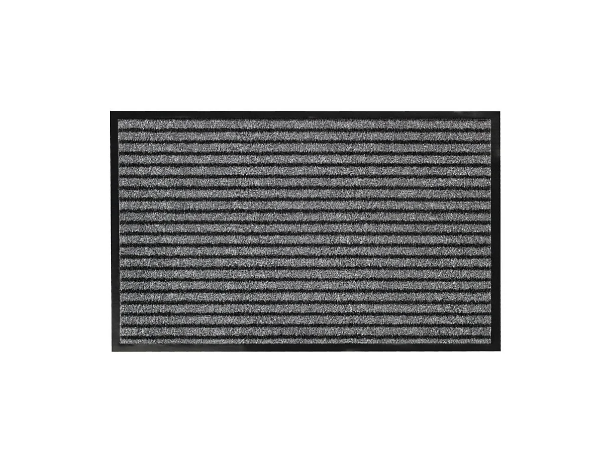 Tapis d'Entrée Anti-Poussière "Toscan" 50x80cm Noir & Gris