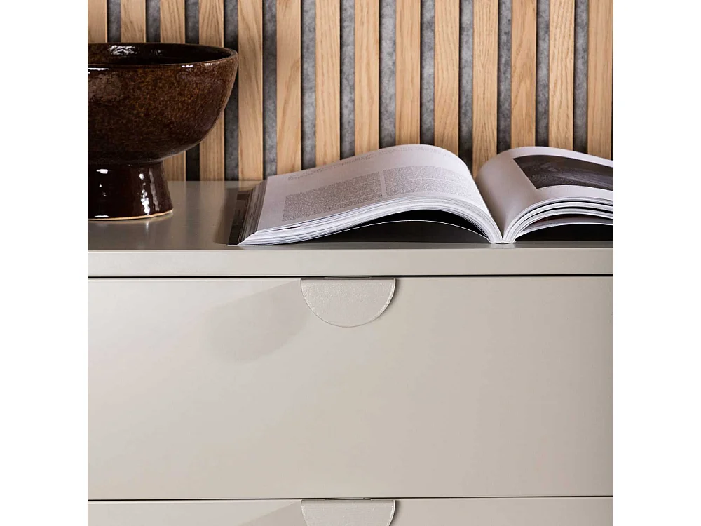 Commode 4 Tiroirs "Piring" 98cm Beige