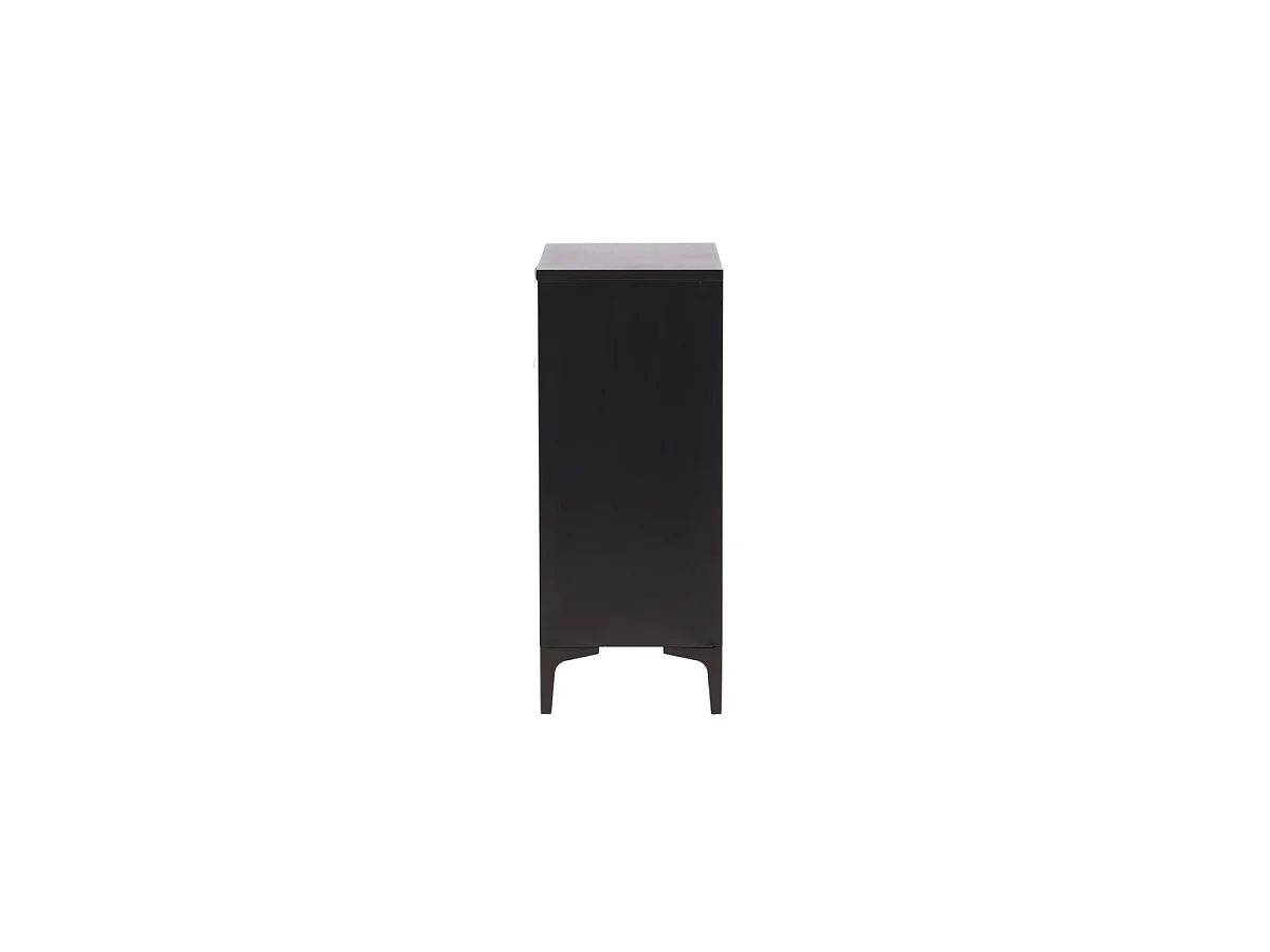 Commode 4 Tiroirs "Piring" 98cm Noir