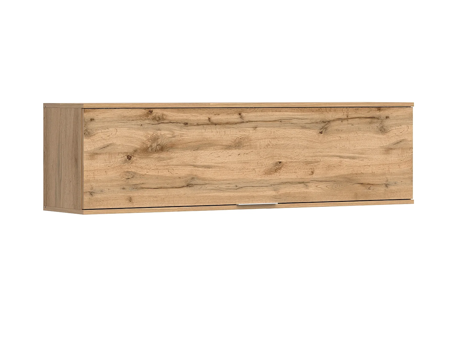 Wall Cabinet Unit Storage Bedroom Living Room Oak Effect 135cm Lift Up Door Modern Shelf Cupboard Zele