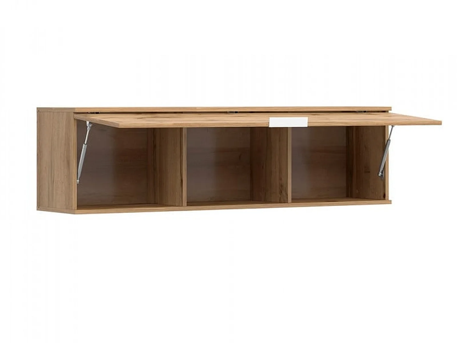 Wall Cabinet Unit Storage Bedroom Living Room Oak Effect 135cm Lift Up Door Modern Shelf Cupboard Zele