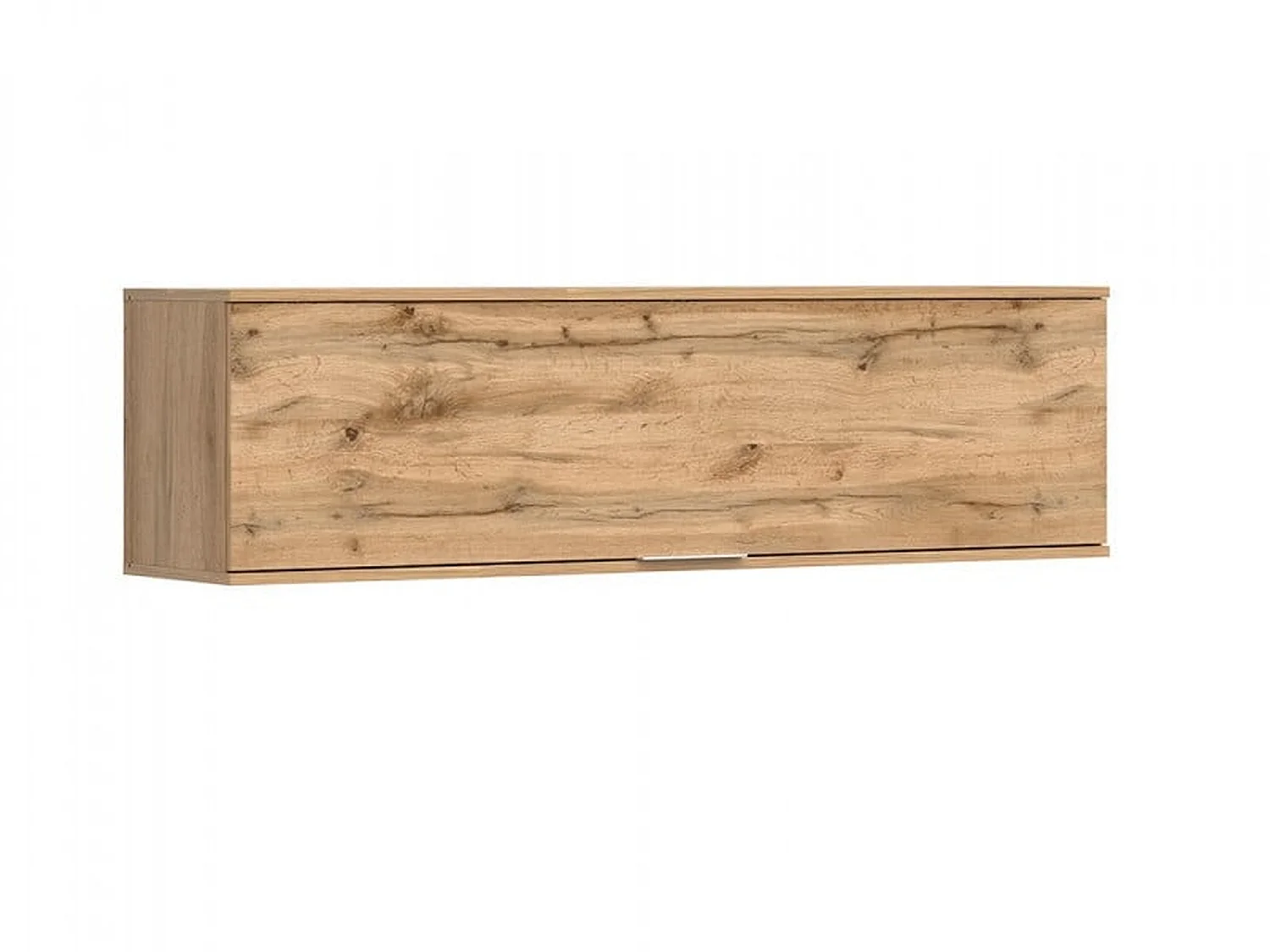 Wall Cabinet Unit Storage Bedroom Living Room Oak Effect 135cm Lift Up Door Modern Shelf Cupboard Zele
