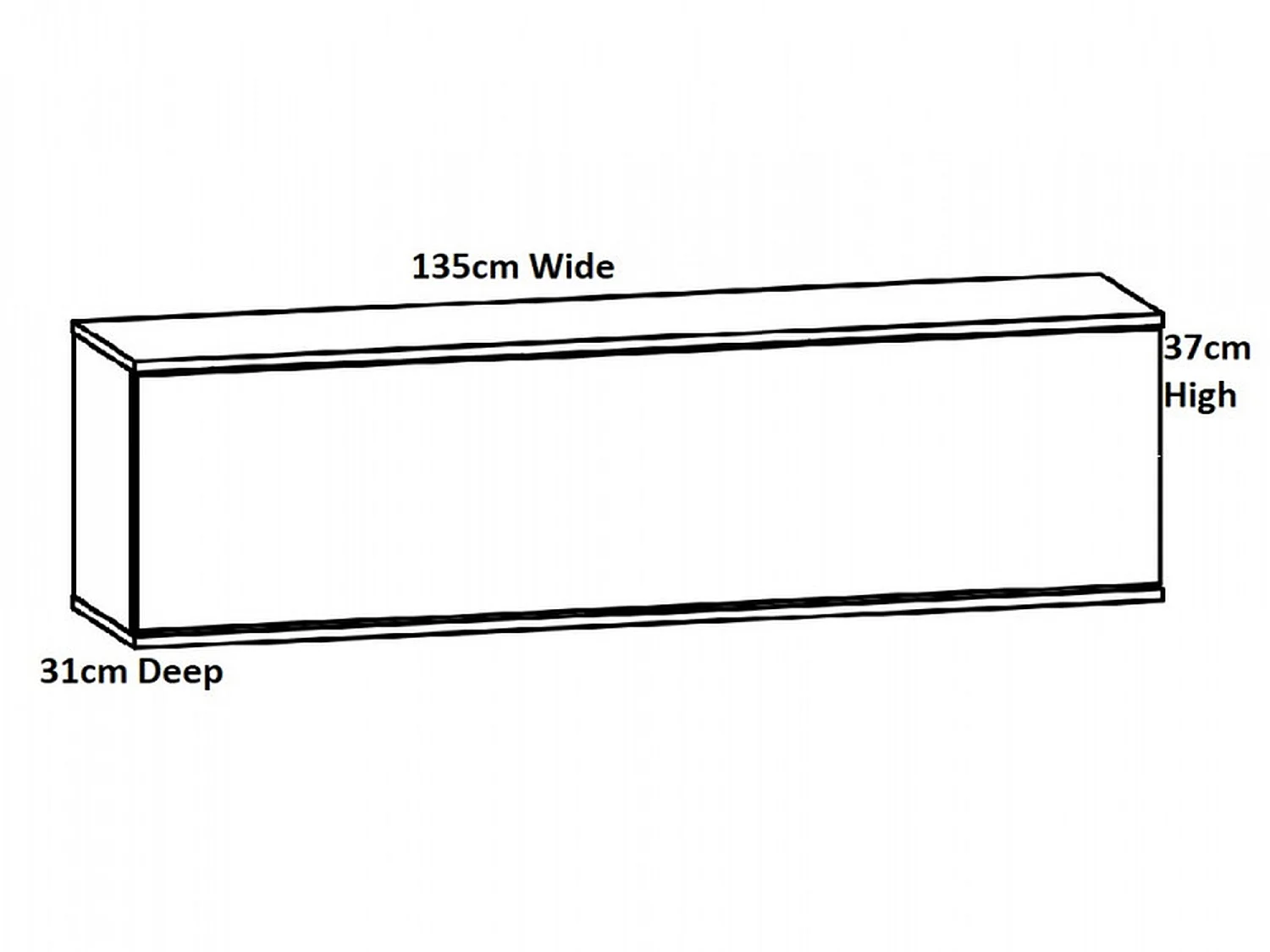 Wall Cabinet Unit Storage Bedroom Living Room White Gloss and Oak Finish Modern Wall Shelf Cupboard Zele