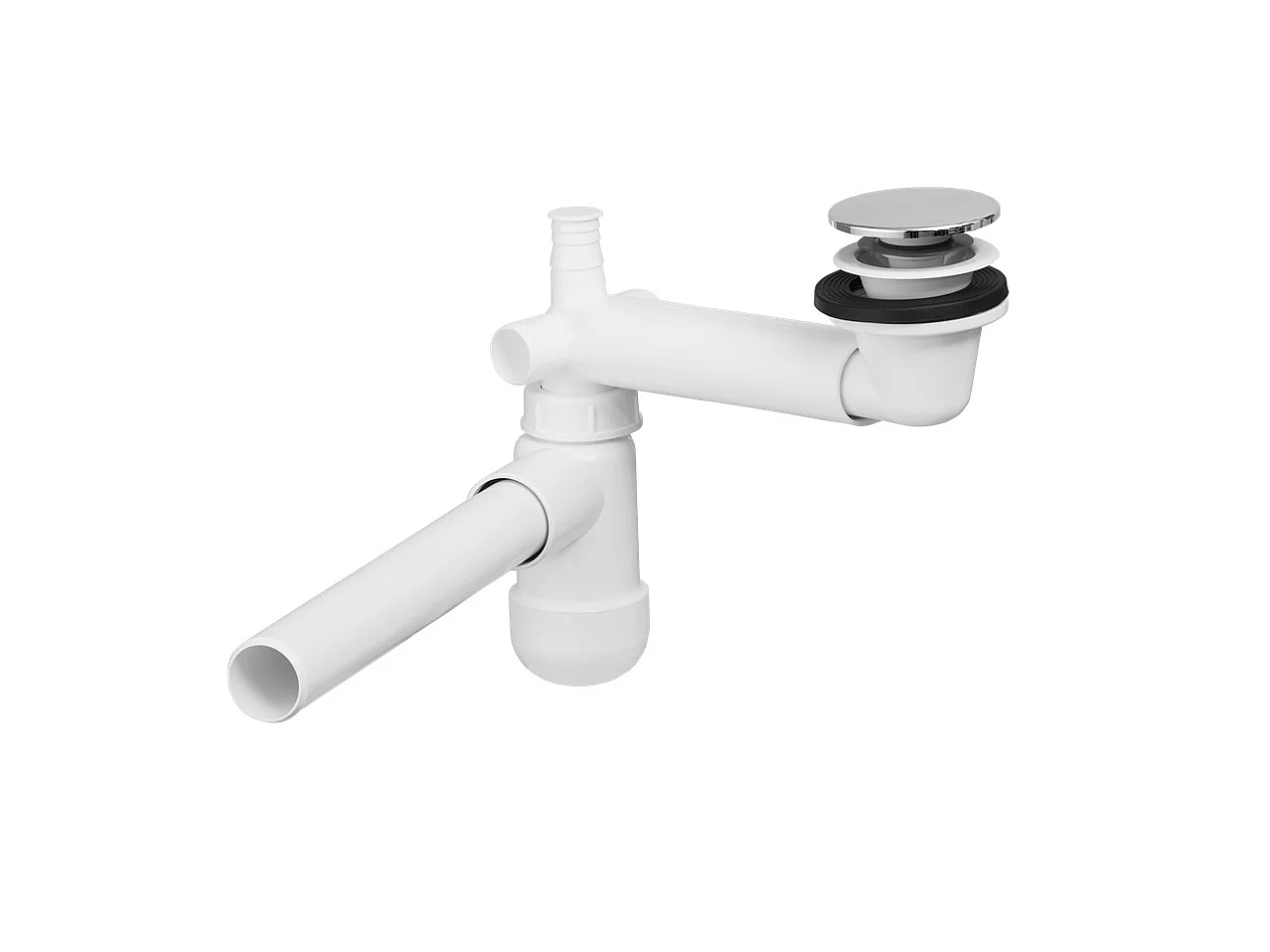 Bathroom Sink Waste Kit Space Saving Telescopic Trap with Pop Up Chrome Click Clack Preloc for Full Depth Drawer Vanities
