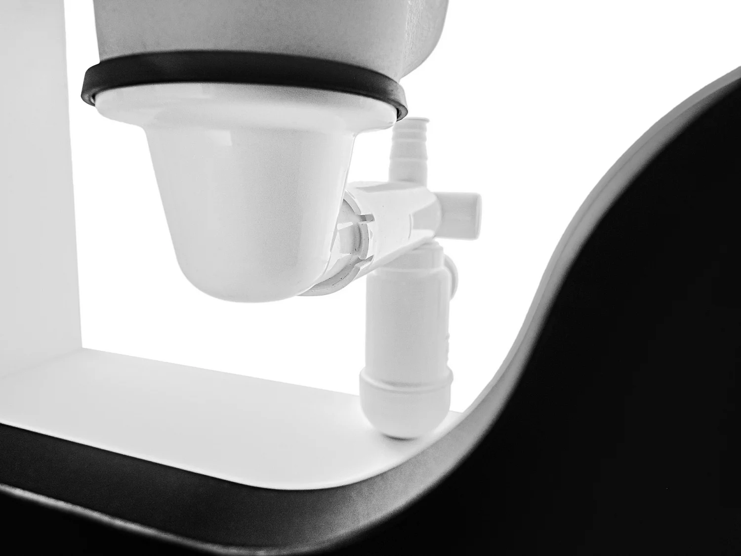 Bathroom Sink Waste Kit Space Saving Telescopic Trap with Pop Up Chrome Click Clack Preloc for Full Depth Drawer Vanities