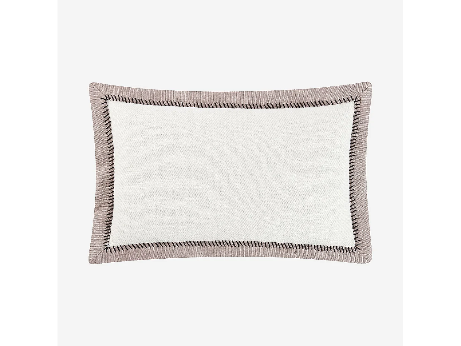 Habitat - Coussin en coton - 30 x 50 cm - Ecru et lilas - Berthe