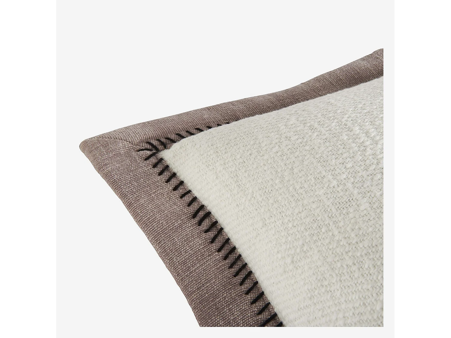 Habitat - Coussin en coton - 30 x 50 cm - Ecru et lilas - Berthe