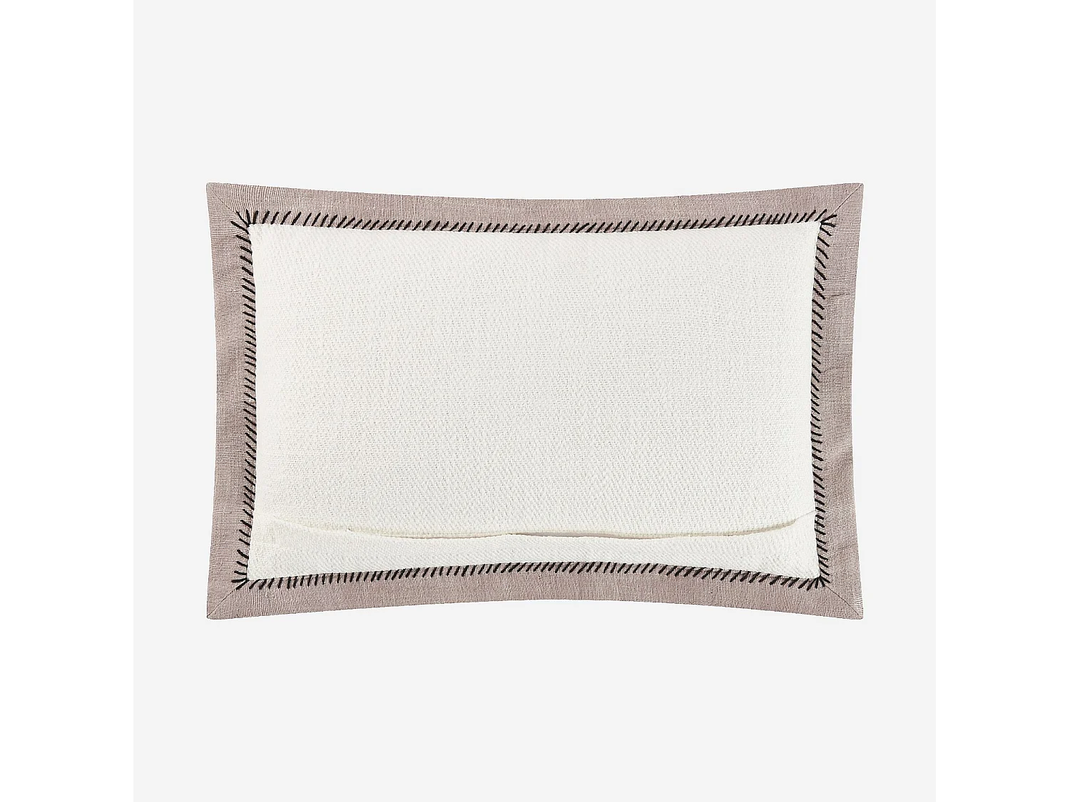 Habitat - Coussin en coton - 30 x 50 cm - Ecru et lilas - Berthe
