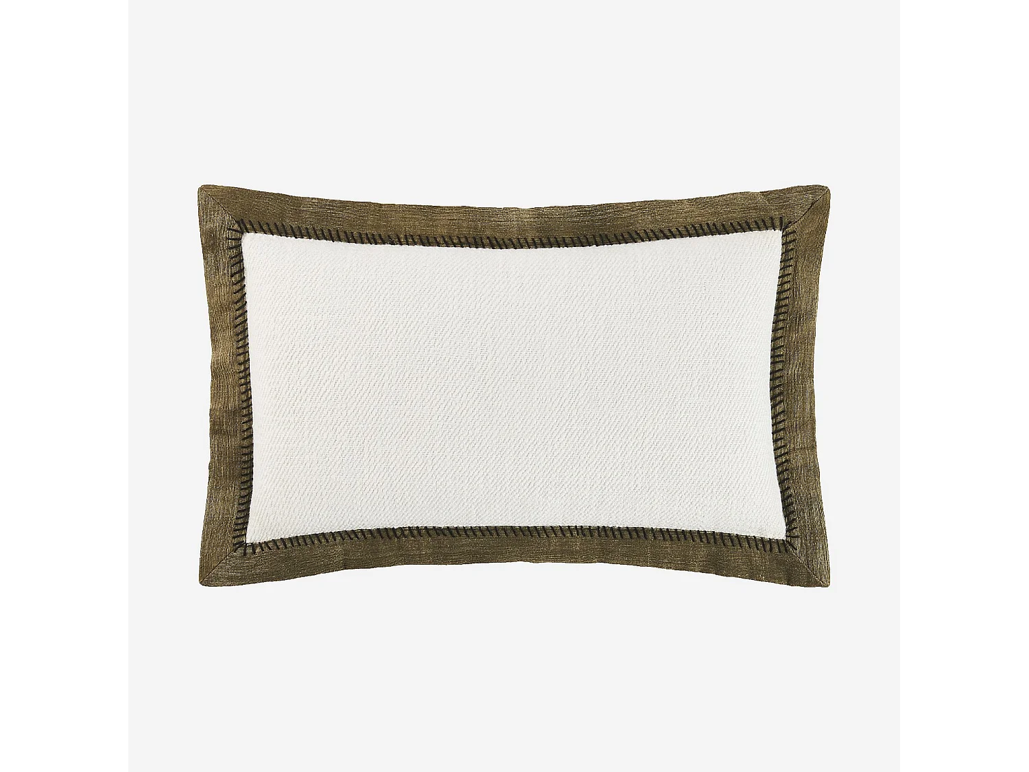 Habitat - Coussin en coton - 30 x 50 cm - Ecru et bronze - Berthe